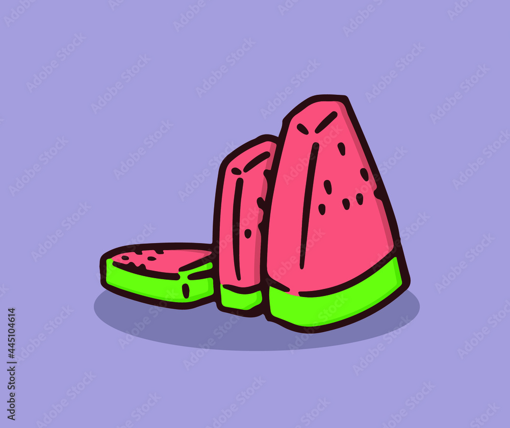 Simple fresh cut watermelon illustration Simple fresh cut watermelon illustration