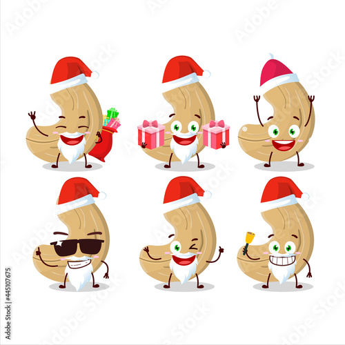 Santa Claus emoticons with cashew nuts cartoon character