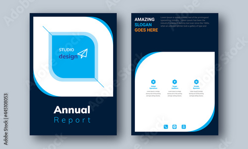 Annual Report Layout Design Template, Background Business Book Cover Design. Can be adapt to Annual Report, Flyer, Poster, Presentation, Magazine, Portfolio, Brochure, Booklet, etc. 