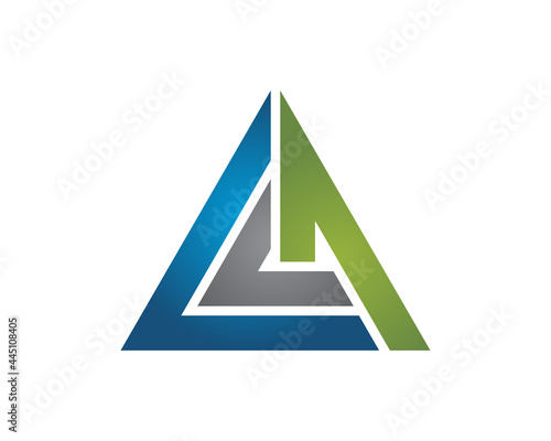 LLA letter triangle logo template 1