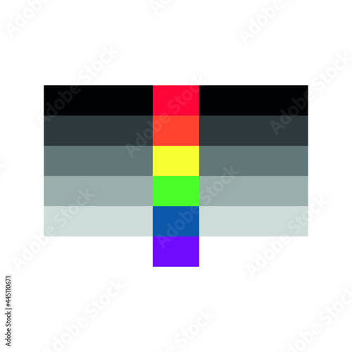 heteroflexible flag on white background