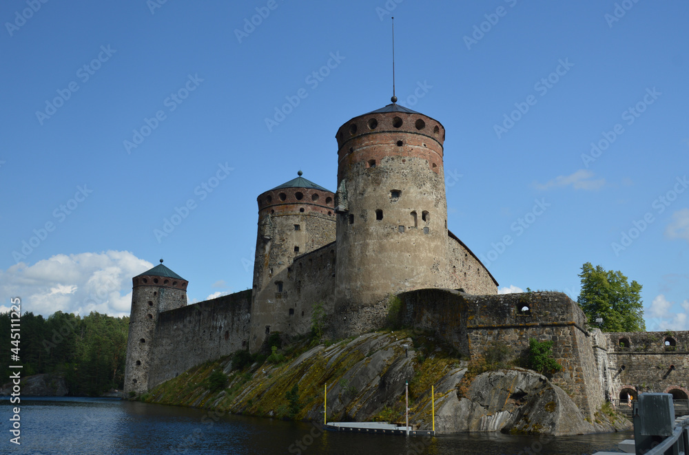 Olavinlinna Castle is situated by the lake in the small town of Savonlinna, Finland. It was founded in 1475.
