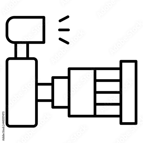 A linear design icon of floodlight