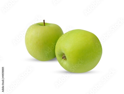 green apple (Malus domestica) isolated on a white background
