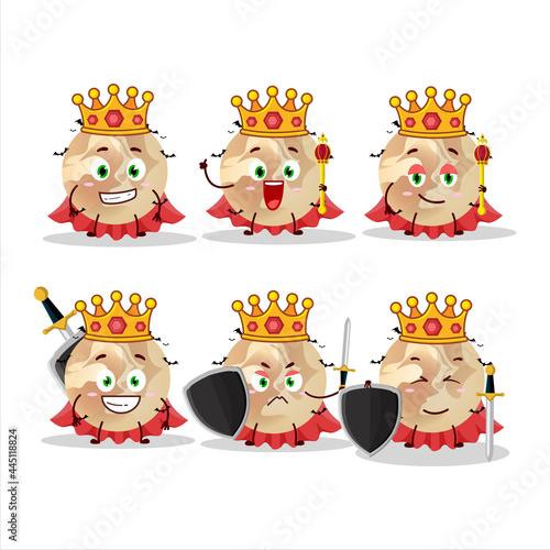 A Charismatic King halloween moon cartoon character wearing a gold crown