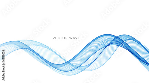 Vector abstract colorful flowing wave lines isolated on white background. Design element for technology, science, modern concept.