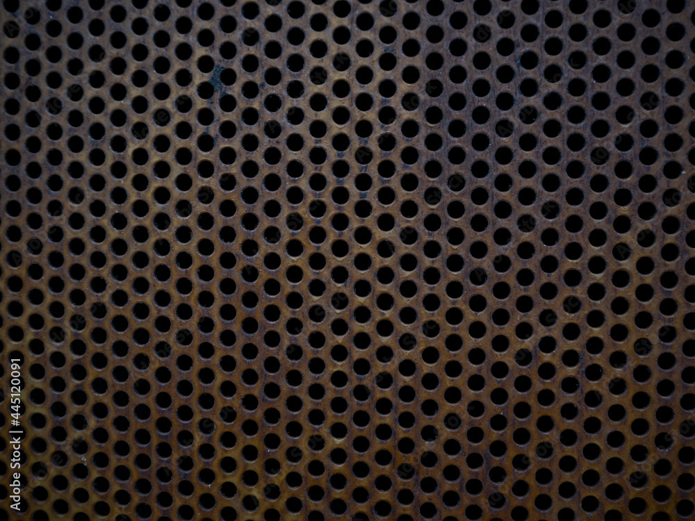 rusty round shape grating texture