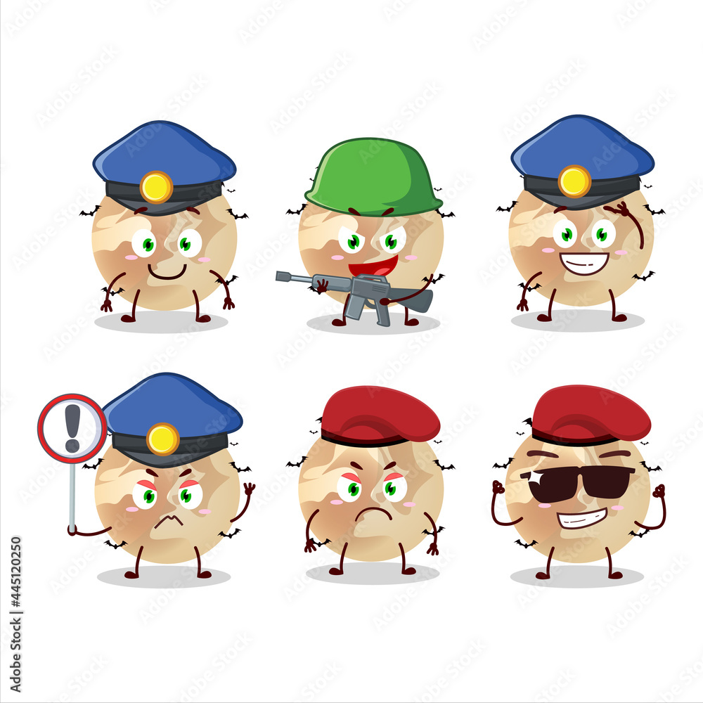 A dedicated Police officer of halloween moon mascot design style