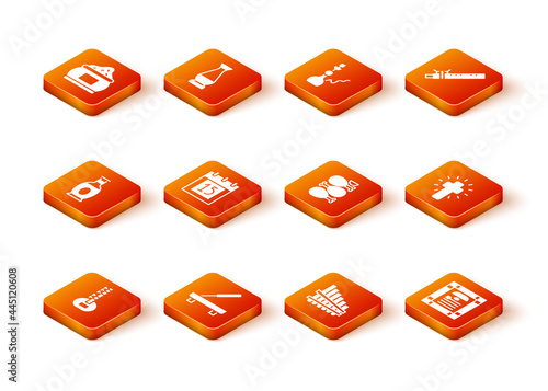 Set Sitar, Scented spa stick, Indian vase, Independence day, Pan flute, Tandoori chicken, constitution and Christian cross icon. Vector