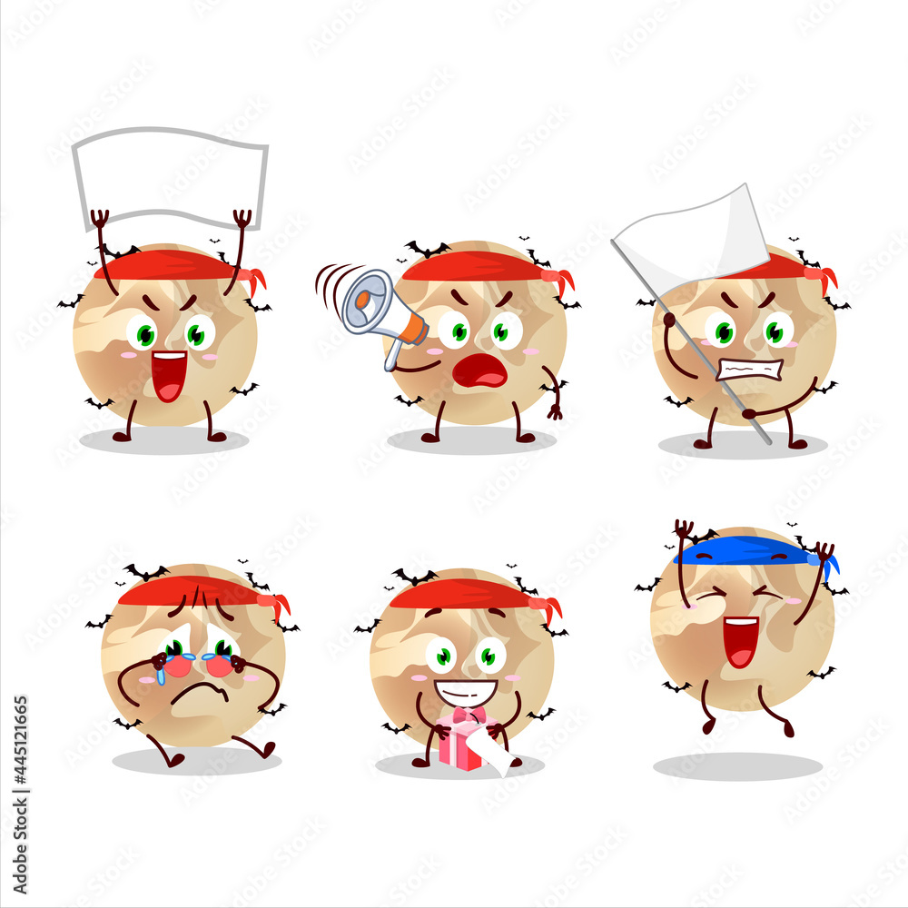 Mascot design style of halloween moon character as an attractive supporter Mascot design style of halloween moon character as an attractive supporter