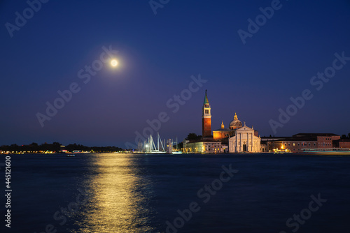 Venice  Italy at a beautiful moon light - Venice at night
