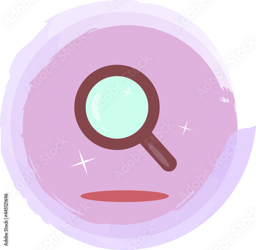 vector search or facts sign icon for web design