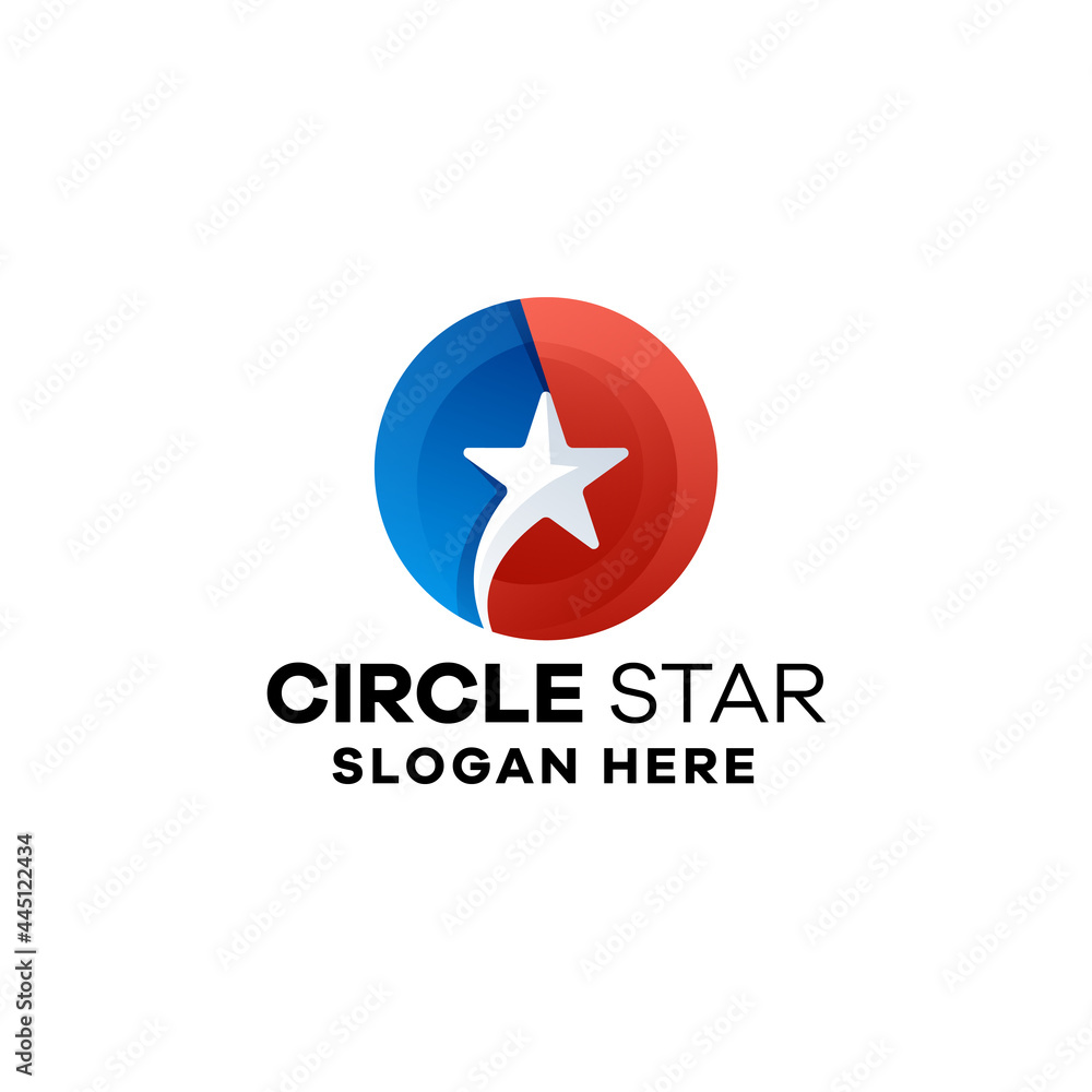 Circle Star Gradient Colorful Logo Template Circle Star Gradient Colorful Logo Template