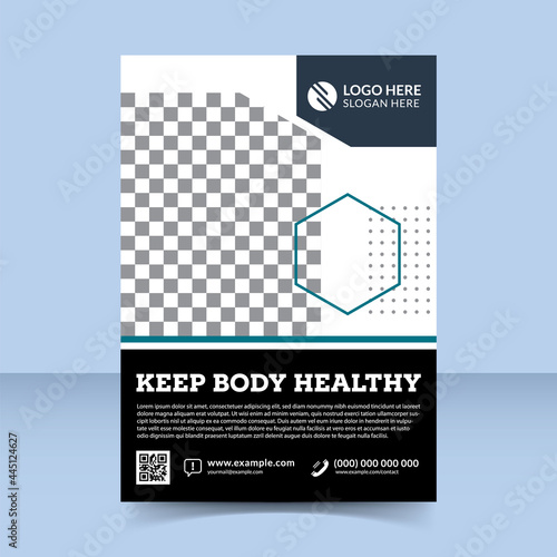 Flyer_037Keep Body Healthy flyer template design Women fit body