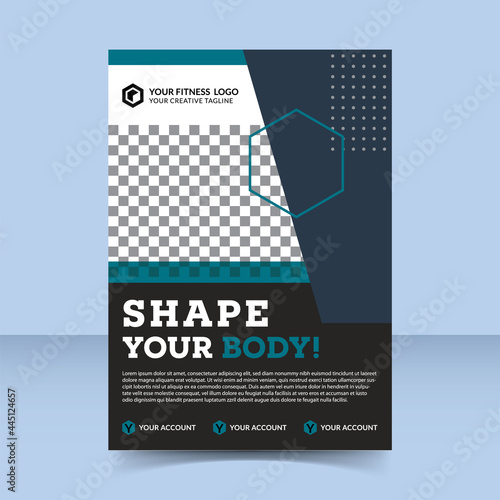 Flyer_039Fitness Shape Your Body flyer template design