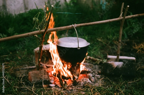 kettle on fire