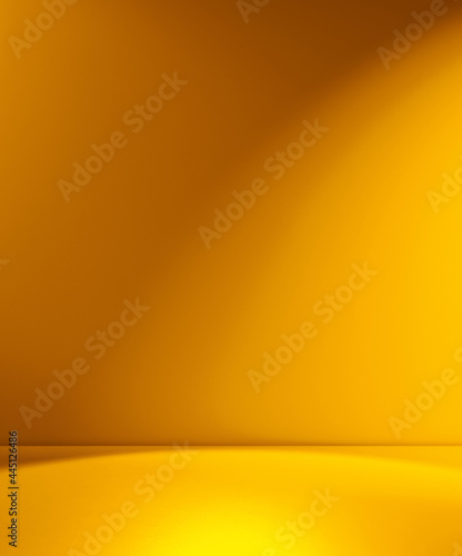 Beams of spotlight on a yellow background