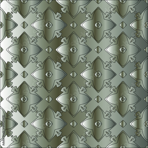 Silver metallic gradient with repeat Pattern . Abstract metallic background.