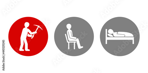 Working day system - 8 hours for work, rest, sleep