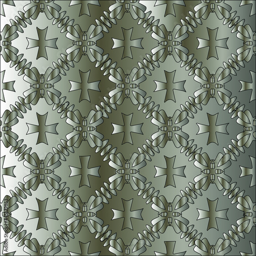  Silver metallic gradient with repeat Pattern . Abstract metallic background.