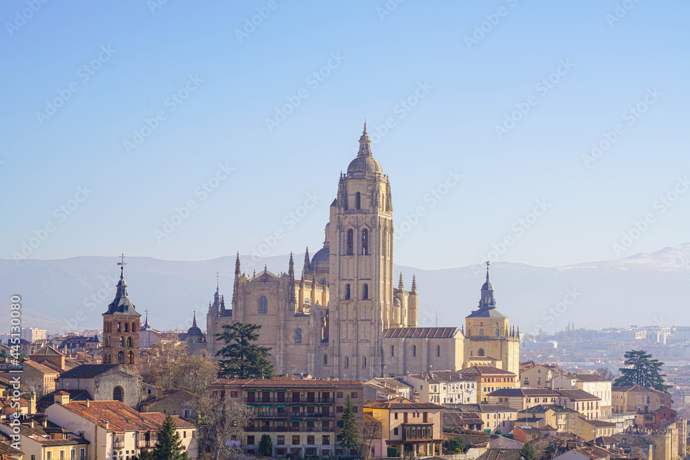 panorama view of the old town of spain