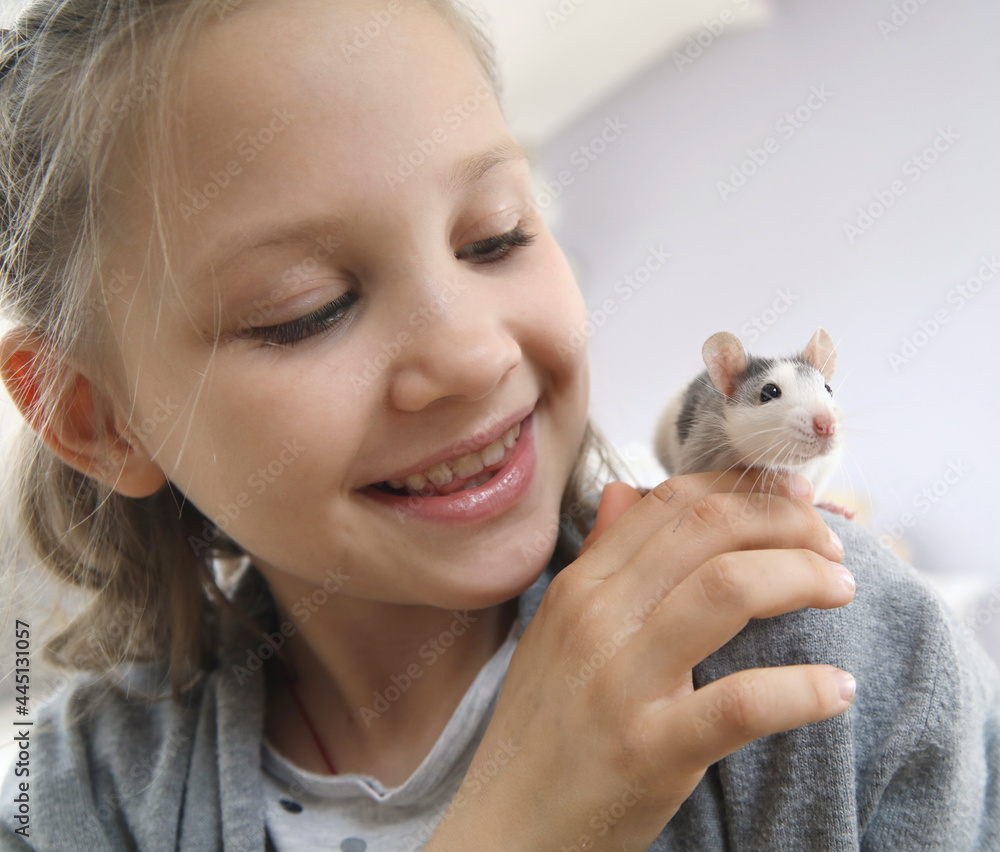 Obraz premium girls and rat