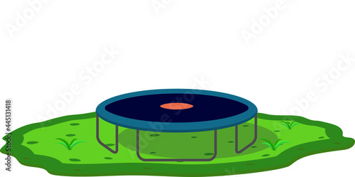 Trampoline. Sports equipment for jumping