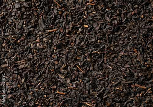 Black tea leaves all over the screen