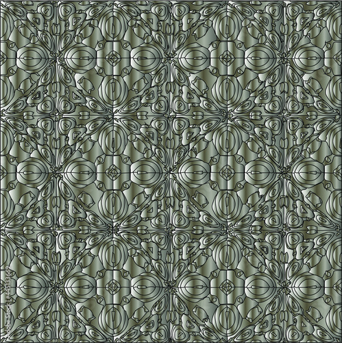  Silver metallic gradient with repeat Pattern . Abstract metallic background.