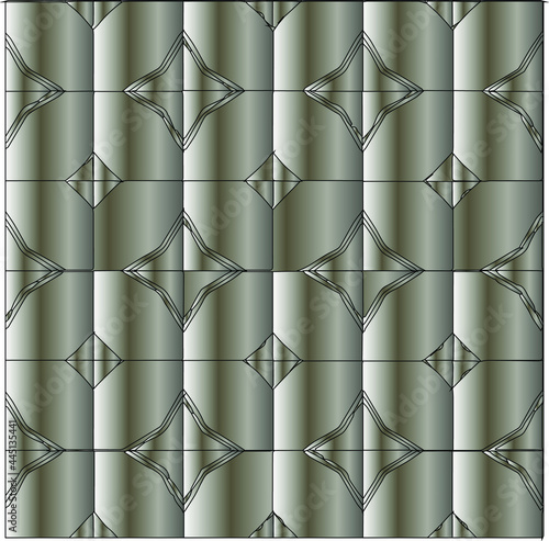  Silver metallic gradient with repeat Pattern . Abstract metallic background.