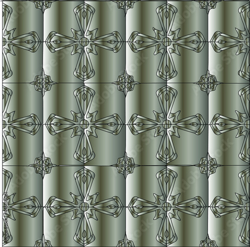 
Silver metallic gradient with repeat Pattern . Abstract metallic background.