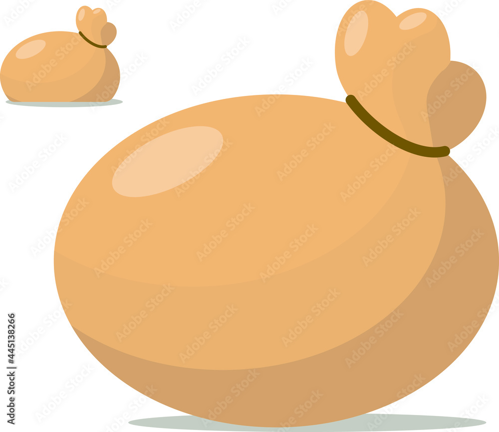 Bag of cargo. Weighing. A bag for storing cereals. The cart is hydraulic. Flat design. Bag of cargo. Weighing. A bag for storing cereals. The cart is hydraulic. Flat design.