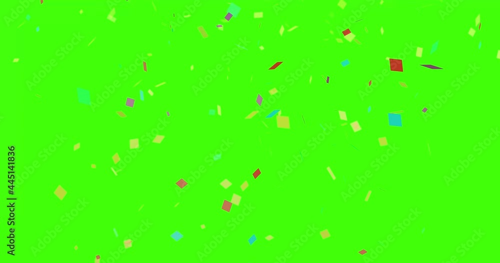 confetti falling animation 4k. celebration birthday party surprise