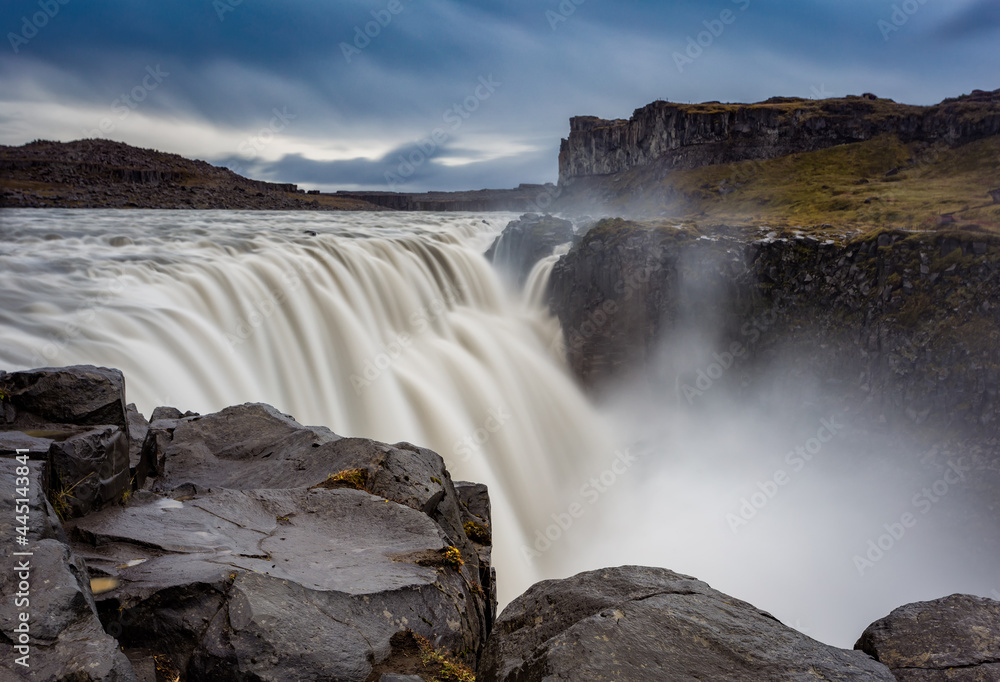Fototapeta premium The powerful Dettifoss waterfall in Vatnajökull National Park in Northeast Iceland