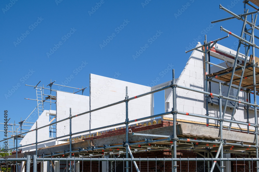 Construction of a detached house in Swifterbant, Flevoland Province, The Netherlands