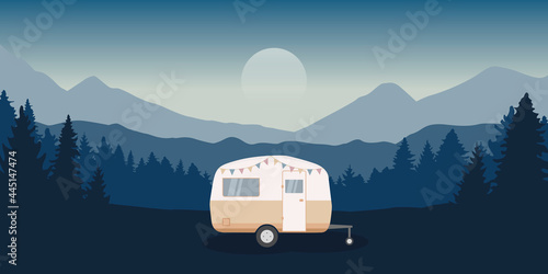 wanderlust camping adventure in the wilderness with camper