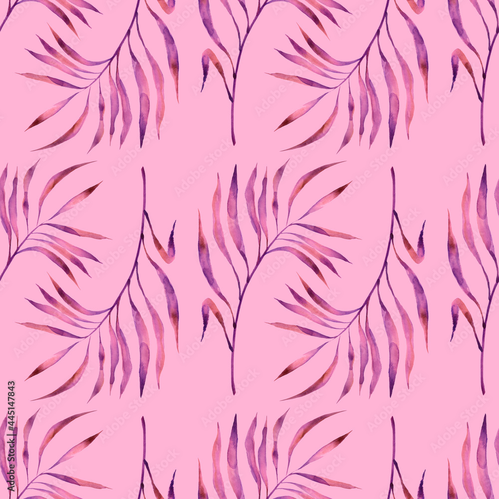 seamless pink pattern with branches seamless pink pattern with branches