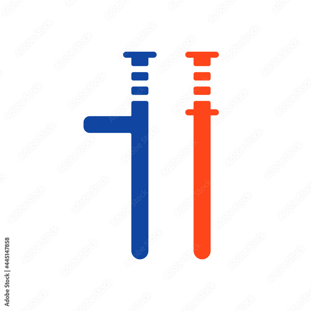 Police baton vector flat isolated glyph icon