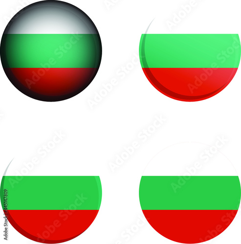 Free Download Round Country Flag in different styles disc badge vector illustration Bulgaria - GFXLoad