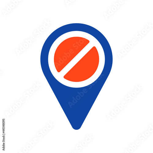 Forbidden pin map glyph icon. Map pointer Free Download Forbidden pin map glyph icon. Map pointer - GFXLoad