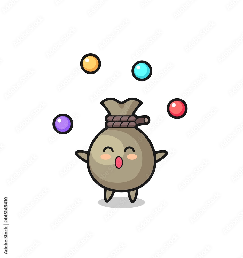 the money sack circus cartoon juggling a ball the money sack circus cartoon juggling a ball