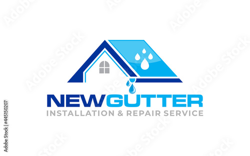 Illustration graphic vector of gutter installation and repair service logo design template © Arif