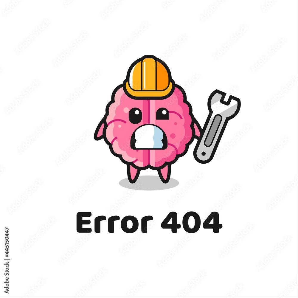 error 404 with the cute brain mascot error 404 with the cute brain mascot