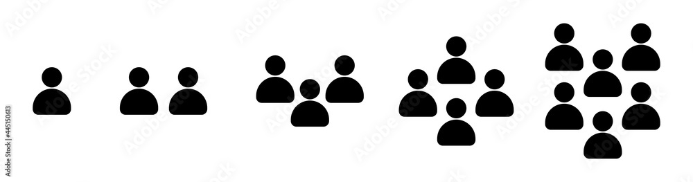 People icons set in trendy flat style. Team infographics symbol for web design, logo, applications on white background People icons set in trendy flat style. Team infographics symbol for web design, logo, applications on white background