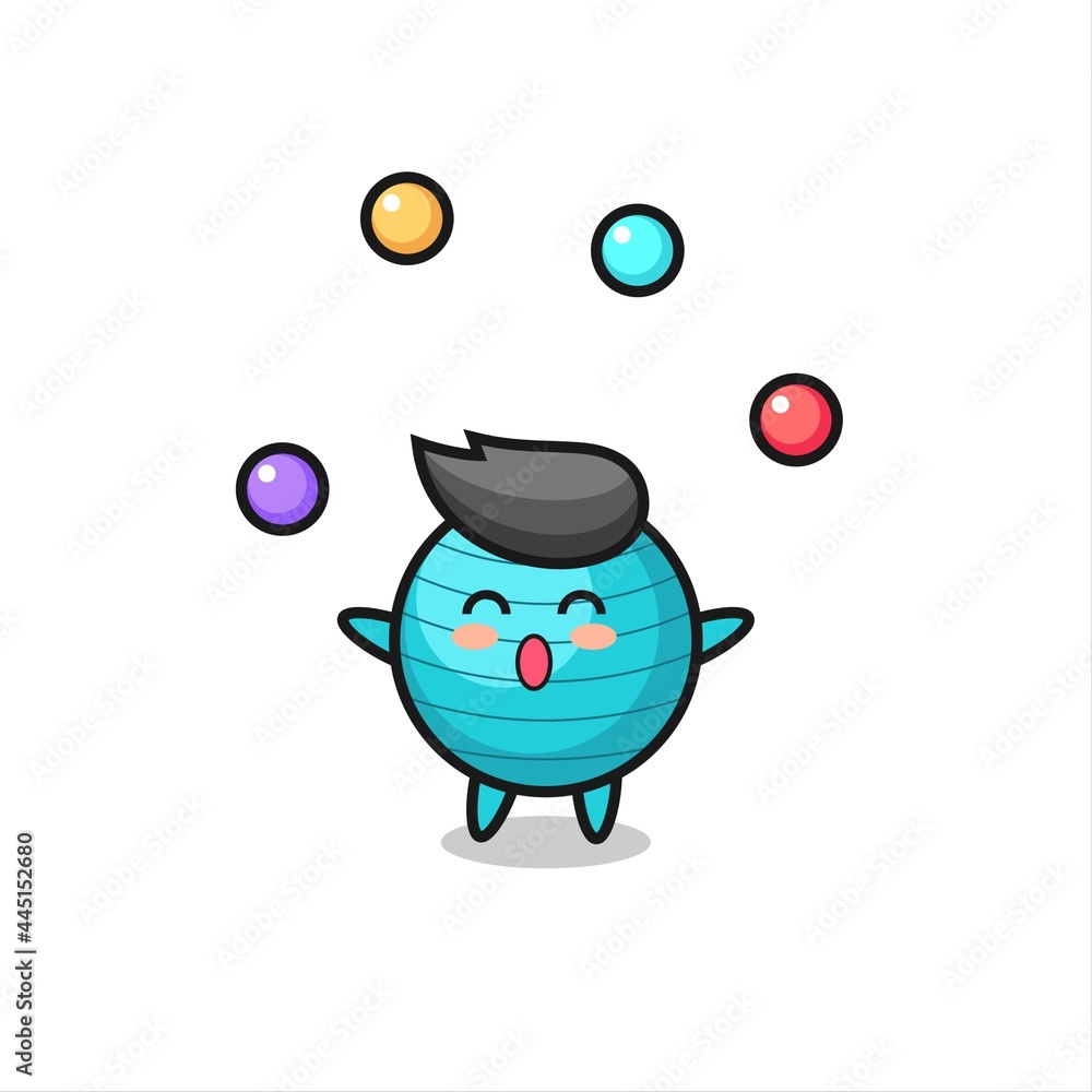 the exercise ball circus cartoon juggling a ball the exercise ball circus cartoon juggling a ball