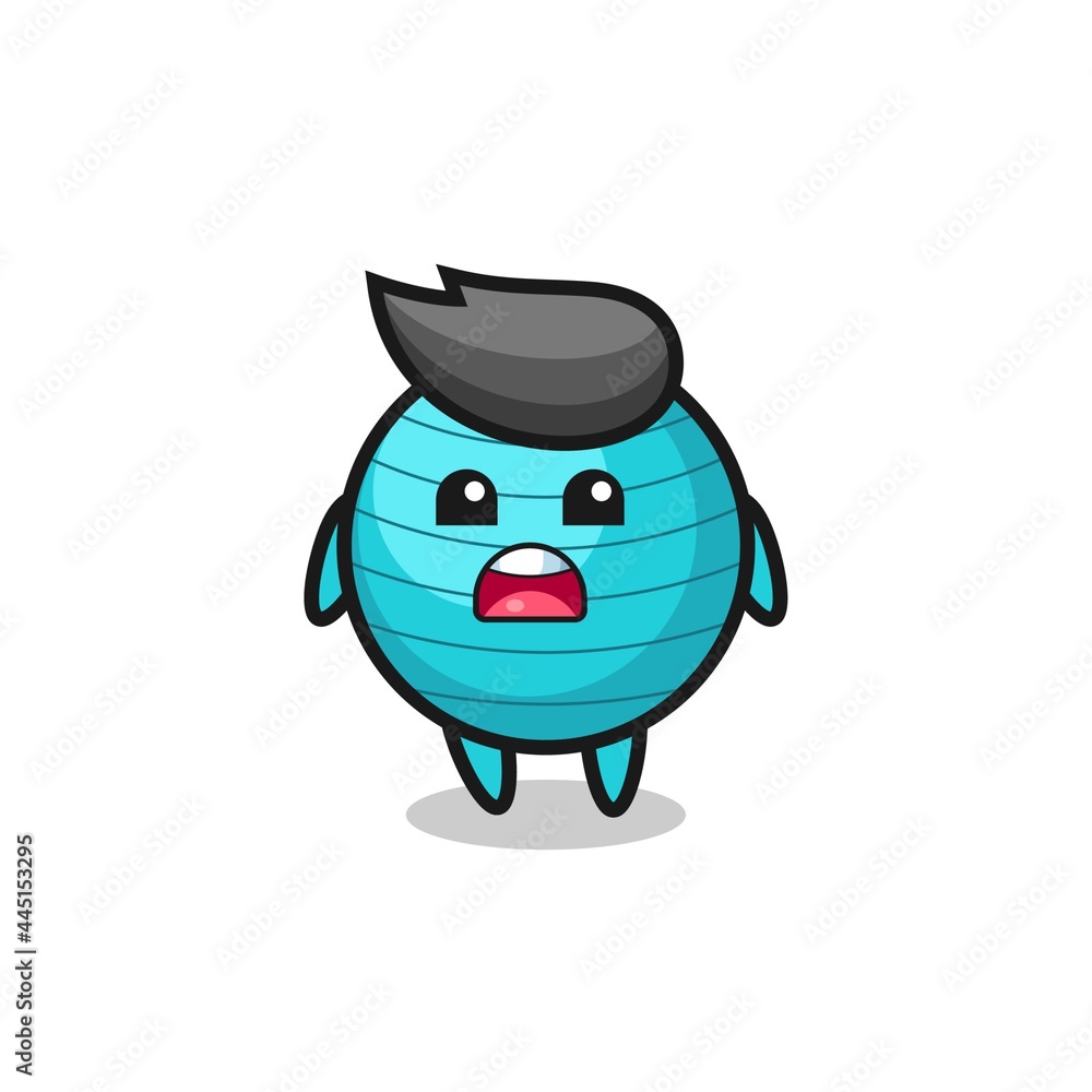 exercise ball illustration with apologizing expression, saying I am sorry exercise ball illustration with apologizing expression, saying I am sorry