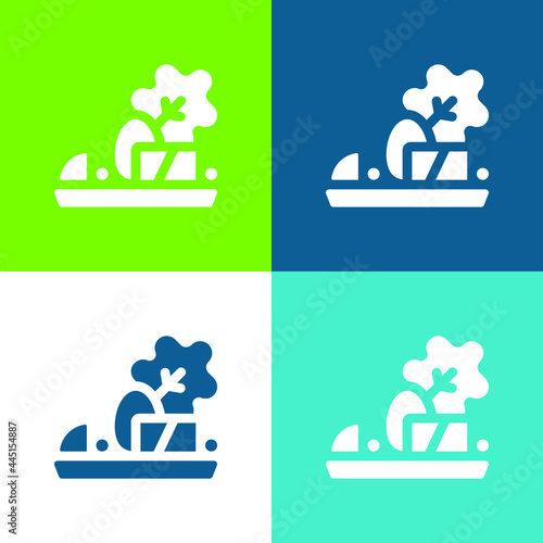 Antipasto Flat four color minimal icon set