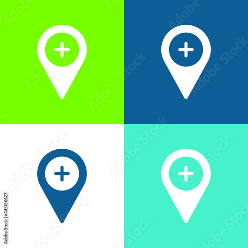 Free Download Add Flat four color minimal icon set - GFXLoad
