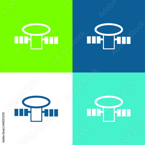 Antenna For Signal Reception Flat four color minimal icon set