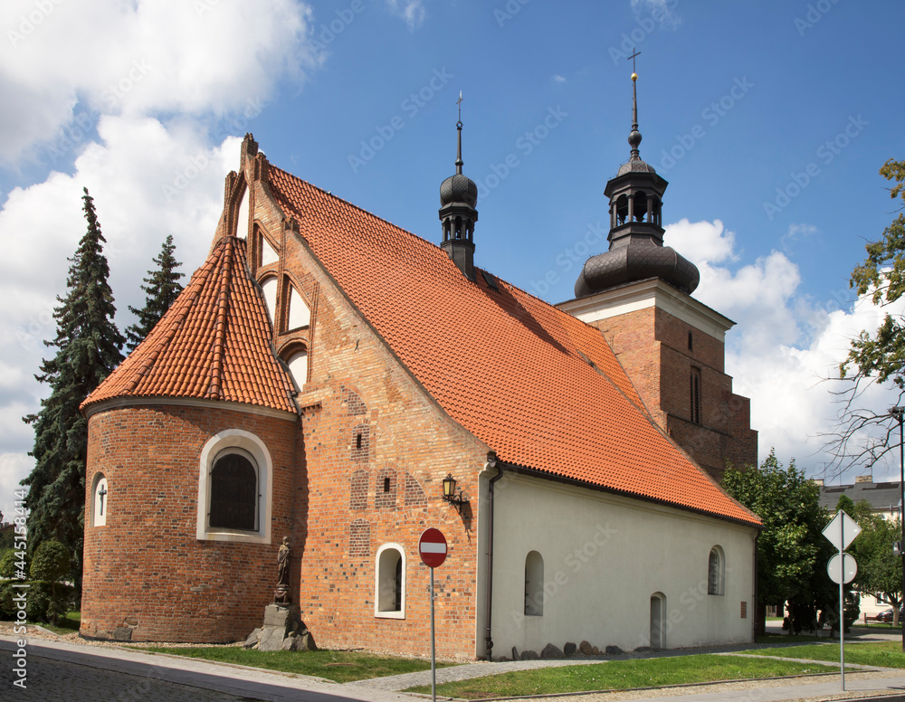 Roman catholic church of St. John Baptist at Old market square in Wloclawek. Poland